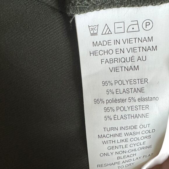 Michael Kors NWT Olive Green Belted Logo Zip Dress Jersey Knit Gold Zip Size M - Picture 11 of 11